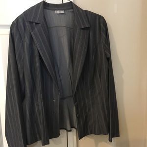 Dark Grey Skirt Suit Stretchy Fabric